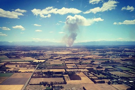 Fire near Christchurch